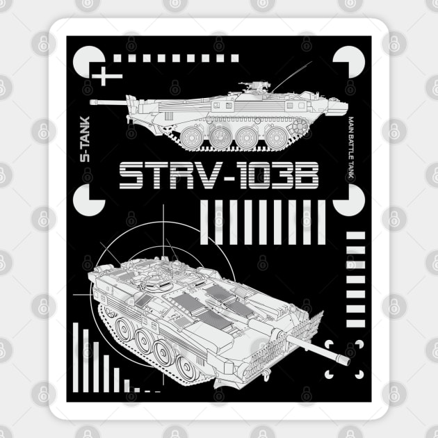 Main Battle Tank Strv-103B Magnet by FAawRay